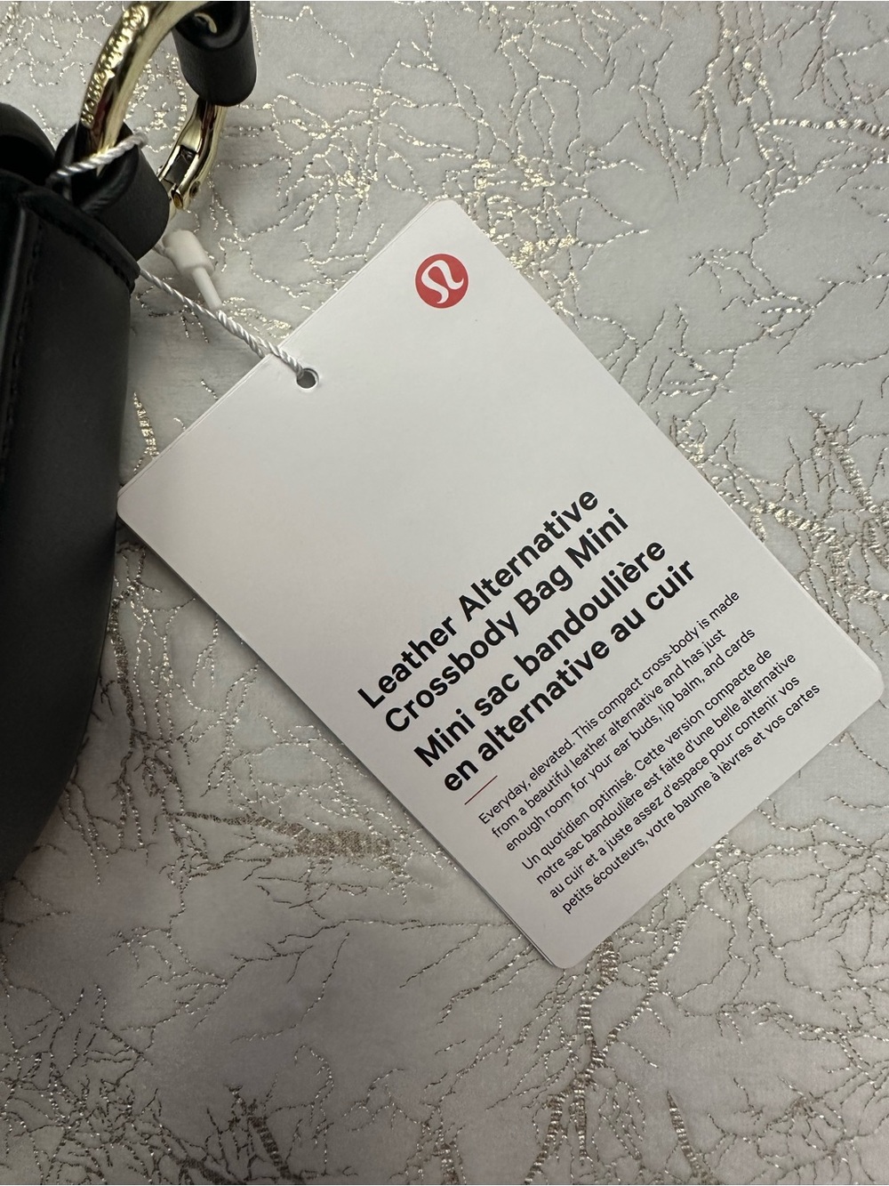 Lululemon Black Leather alternative crossbody Bag Mini - Picture 3 of 4